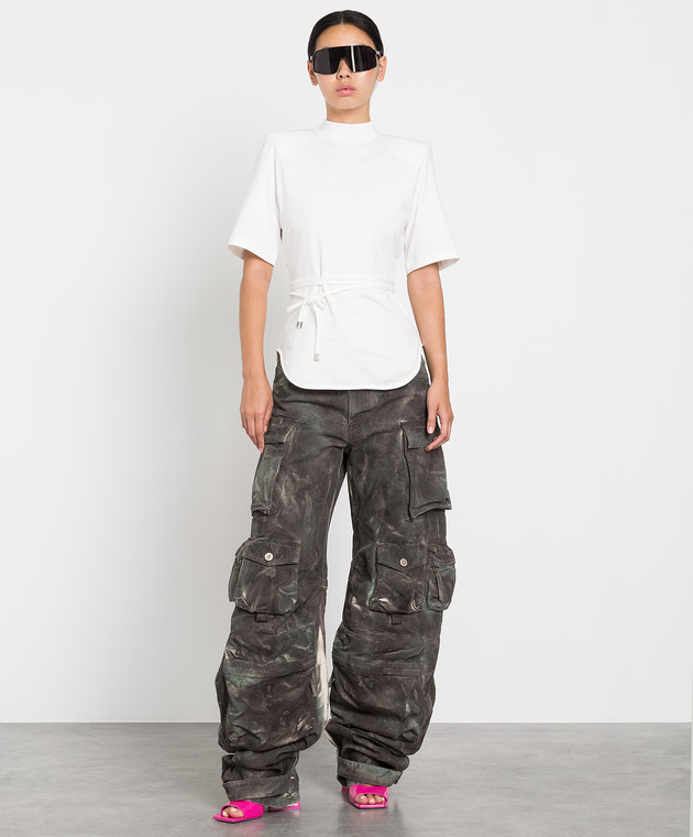 The Attico Fern Cargo Pants in Camouflage 227WCP47D022 online