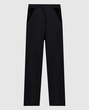 Thierry Mugler Черные брюки с фигурными вырезами 23W1PA0396182
