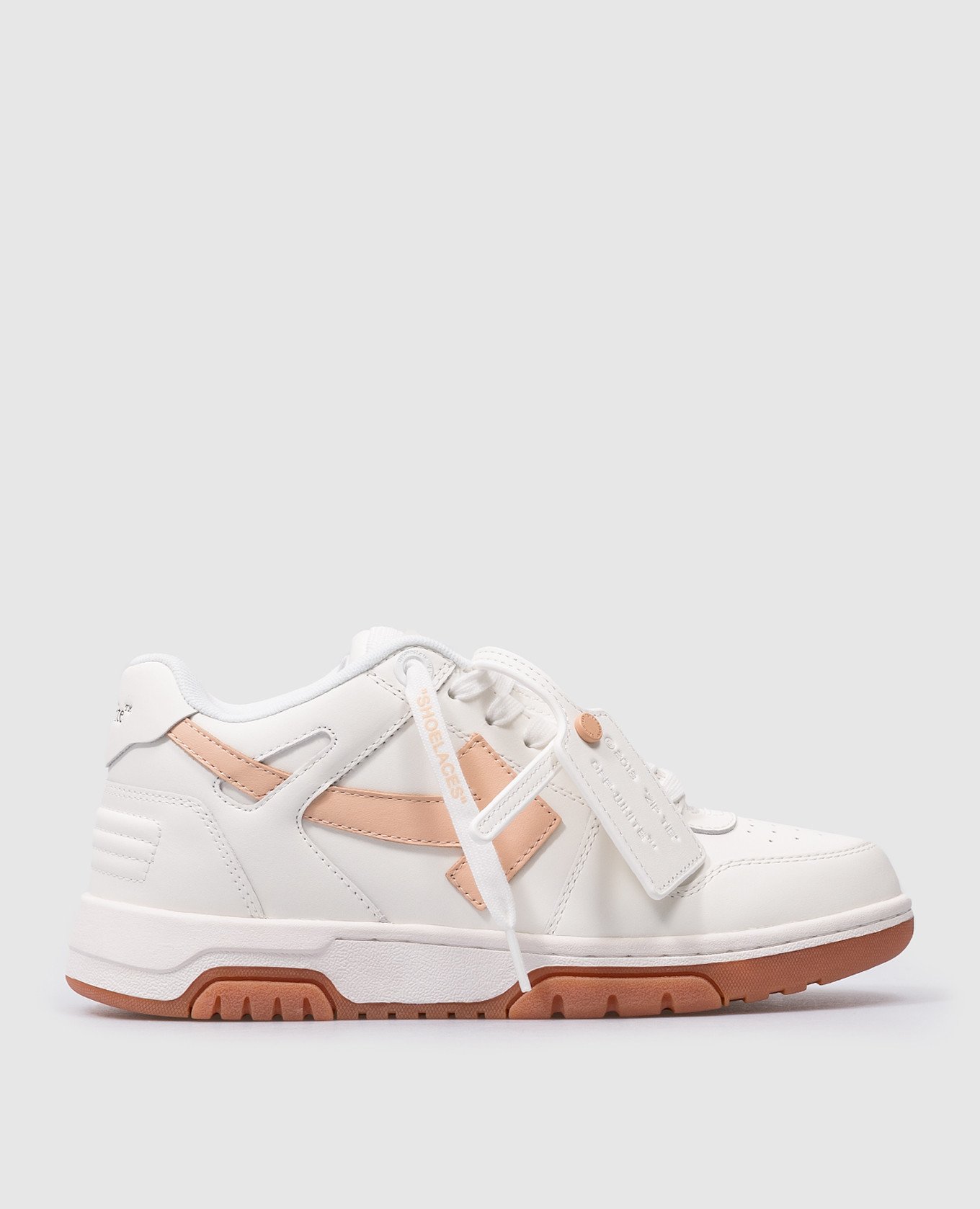 OUT OF OFFICE white leather sneakers with logo