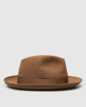 Borsalino Коричневий капелюх Alessandria з вовни 390054