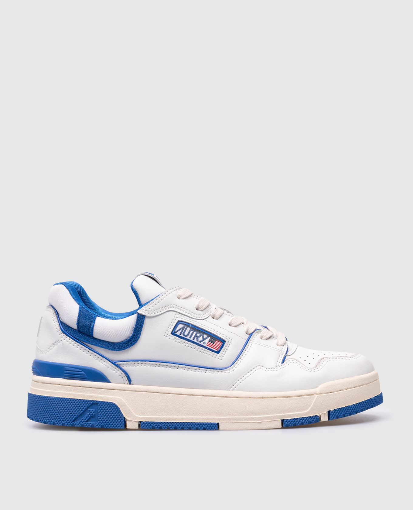 

Белые кожаные кроссовки CLC с вышивкой логотипа., Белый, Кроссовки