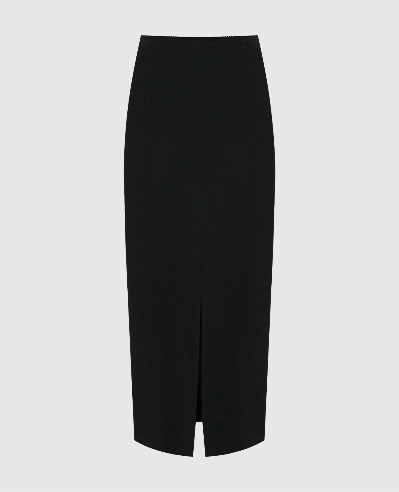 

Черная юбка с разрезом, Черный, Юбки прямые