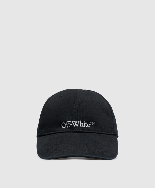 Off-White Black cap with logo embroidery OWLB026C99FAB004