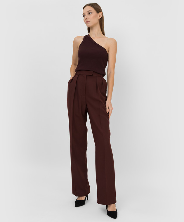 Rohe Темно-бордовый топ Ana на одно плечо 40222021 изображение 2