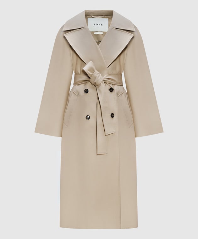 Rohe Beige double-breasted trench coat 40510133