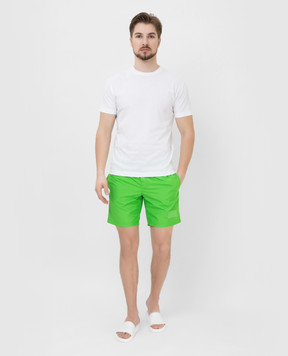 Dolce&Gabbana Зеленые шорты для плавания с эмблемой DG M4B12TONL35