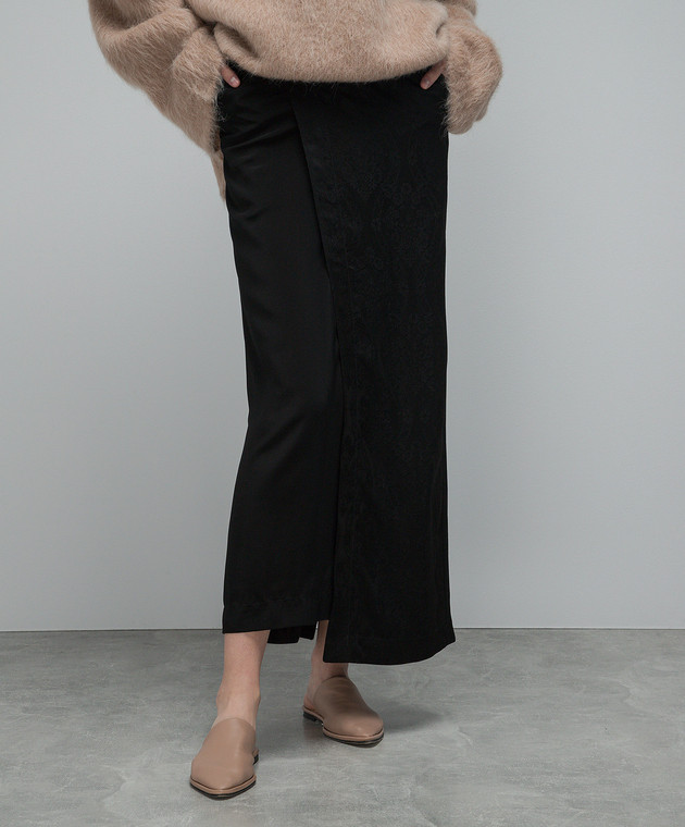 UMA WANG Gino black jacquard skirt for smell UW2011 image 3