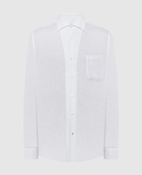 Loro Piana Белая рубашка из льна FAF2545