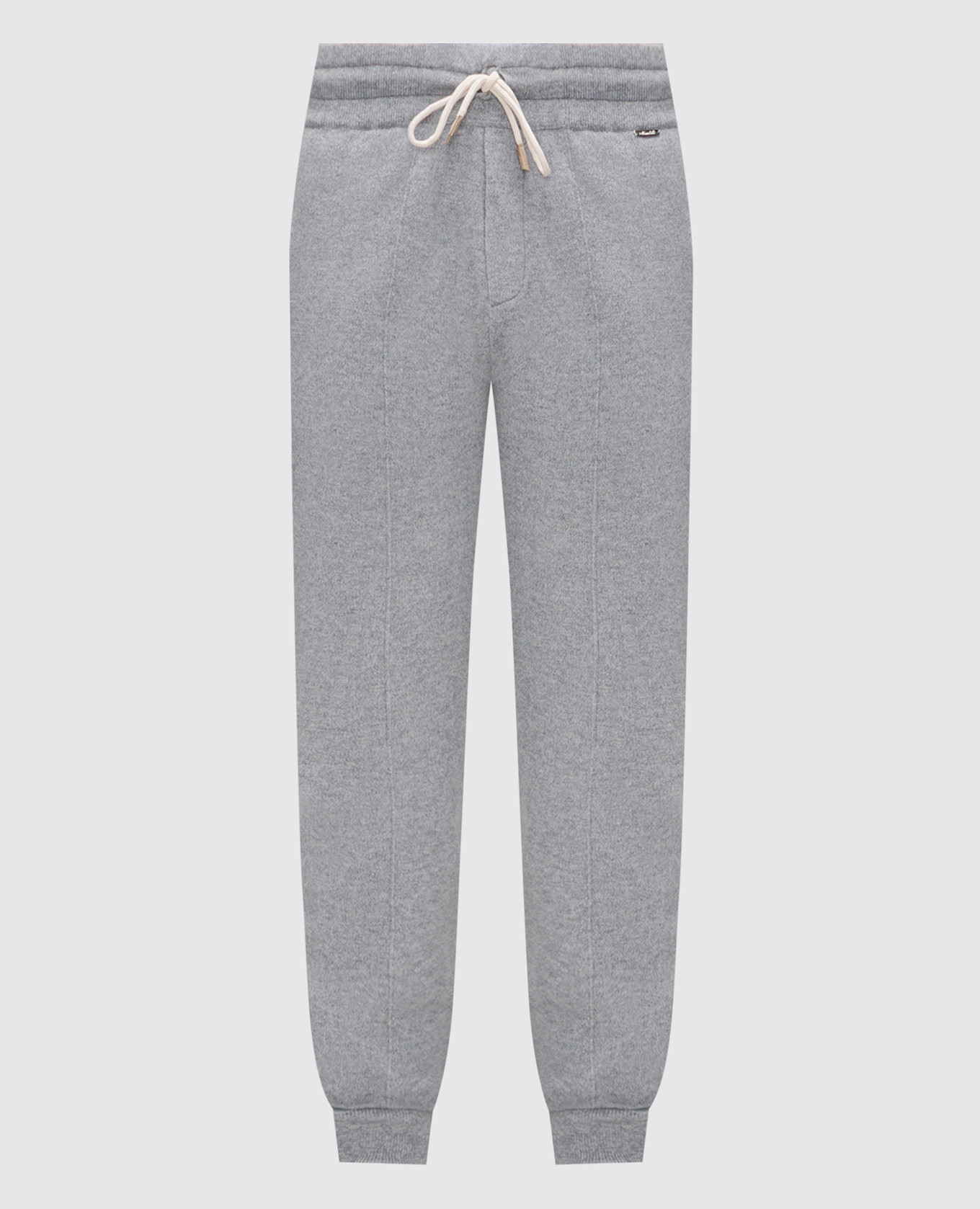 Gray cashmere joggers