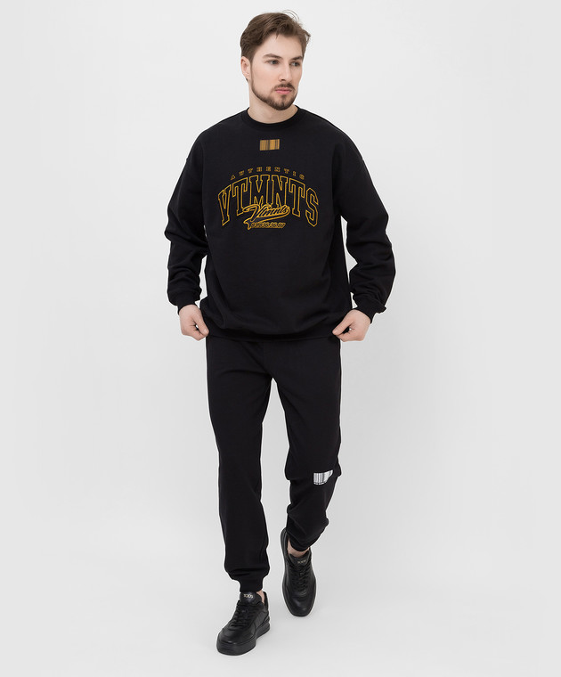 VTMNTS Черные джоггеры с принтом Barcode VL12PA400B изображение 2