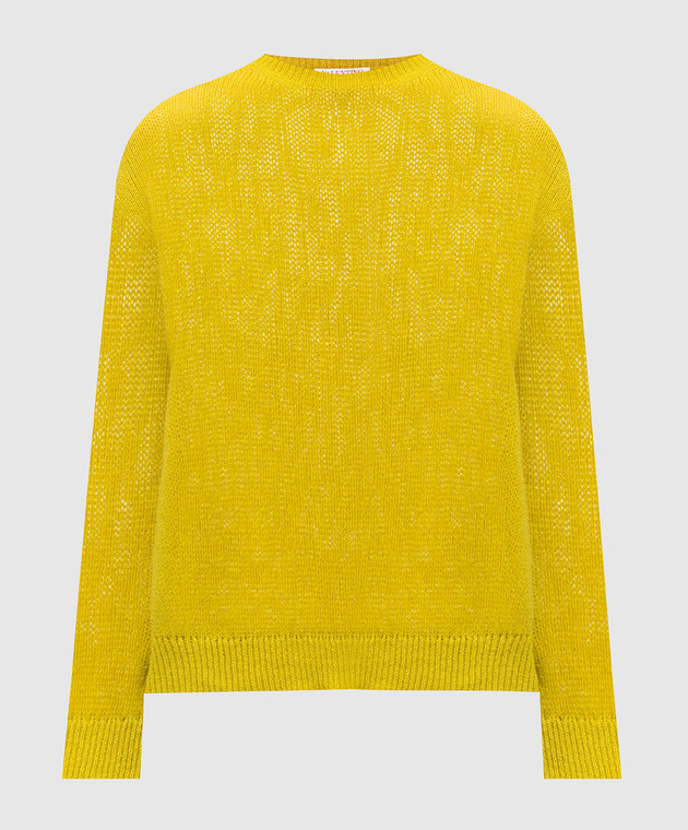 Valentino Гірчичний светр із вовни та кашеміру XB3KC32N72H