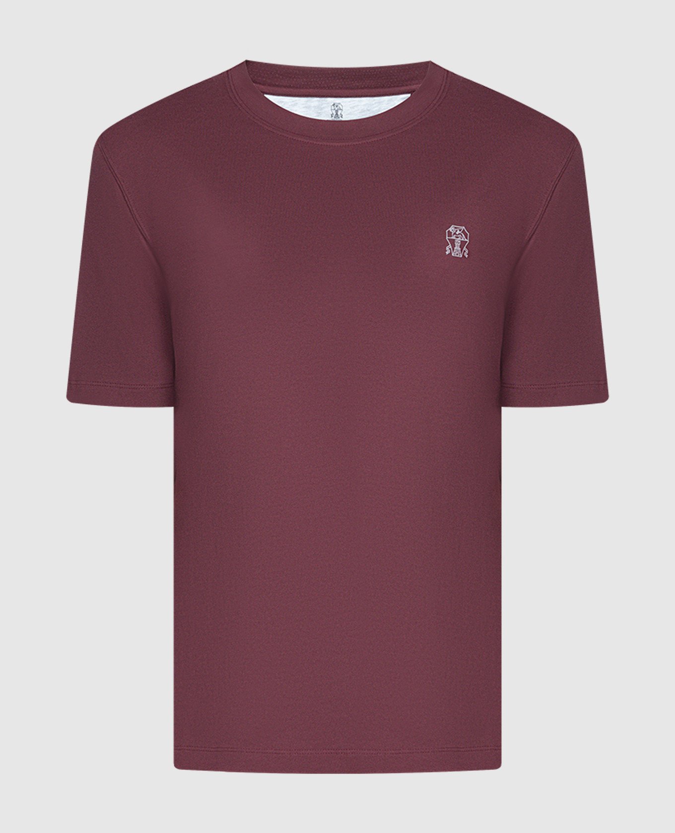 Burgundy t-shirt with logo print