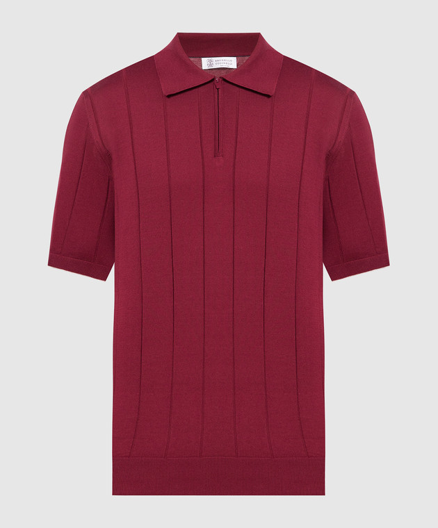 Brunello Cucinelli Burgundy polo shirt M29804015