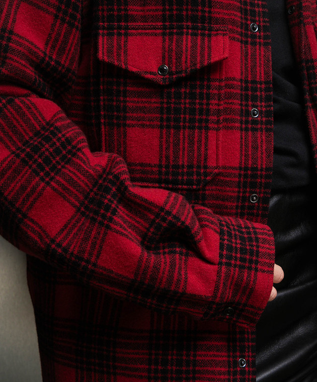 Vetements Красная рубашка в клетку UE54SH400Rw изображение 5