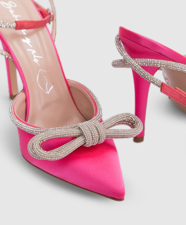 Babe Pay Pls - Cindy satin pink crystal sandals CINDYRASO buy at Symbol