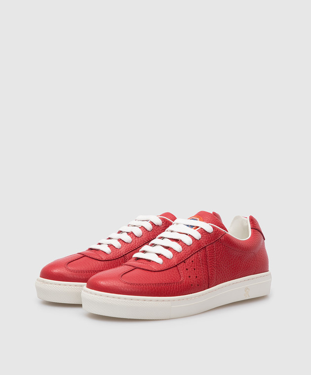 Stefano Ricci Children's red leather sneakers YRU03G834SK image 2