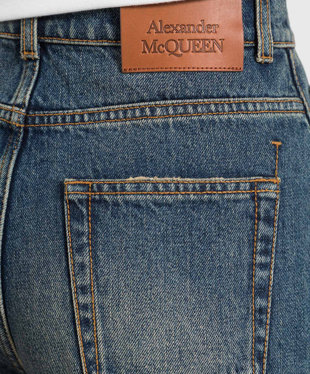 Alexander McQueen Blue denim shorts 732987QMACC изображение 5