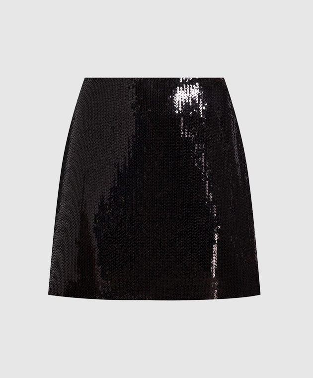 David Koma Black mini skirt with sequins SS23DK08S