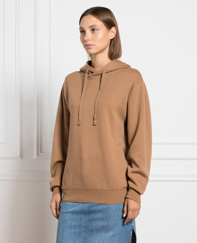 John Smedley Коричневе худі Rae з вовни RAE