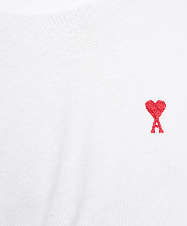 Ami Paris Белая футболка с логотипом BFUTS001724 изображение 5
