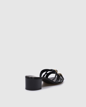 Giuseppe Zanotti Черные кожаные лакированные мюли Roll E400081