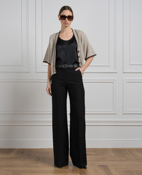 Brunello Cucinelli Чорний топ з шовку M0C59E0600