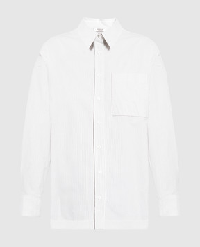 Peserico Белая рубашка в полоску с цепочкой мониль S0678806751