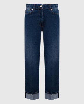 Peserico Сині джинси з ефектом потертості з візворотами P04507L24R04956
