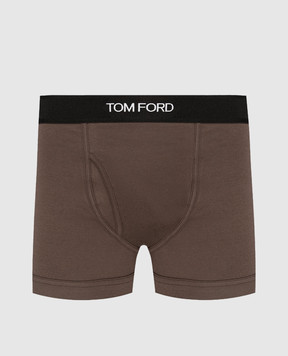 Tom Ford Коричневые трусы-боксеры с логотипом T4LC31040
