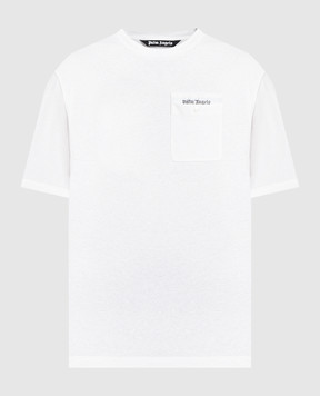 Palm Angels Белая футболка Sartorial с логотипом PMAA088E23JER001