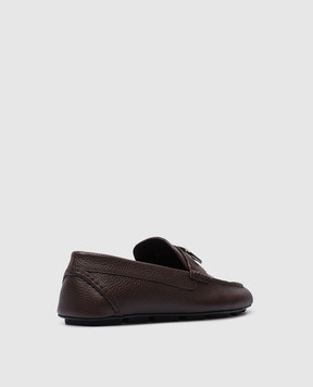 Valentino Коричневі шкіряні мокасини з логотипом Vlogo Signature 4Y2S0G30BNT
