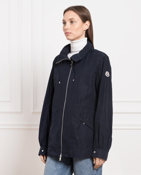 Moncler Синя вітровка Enet з логотипом 1A0009954543