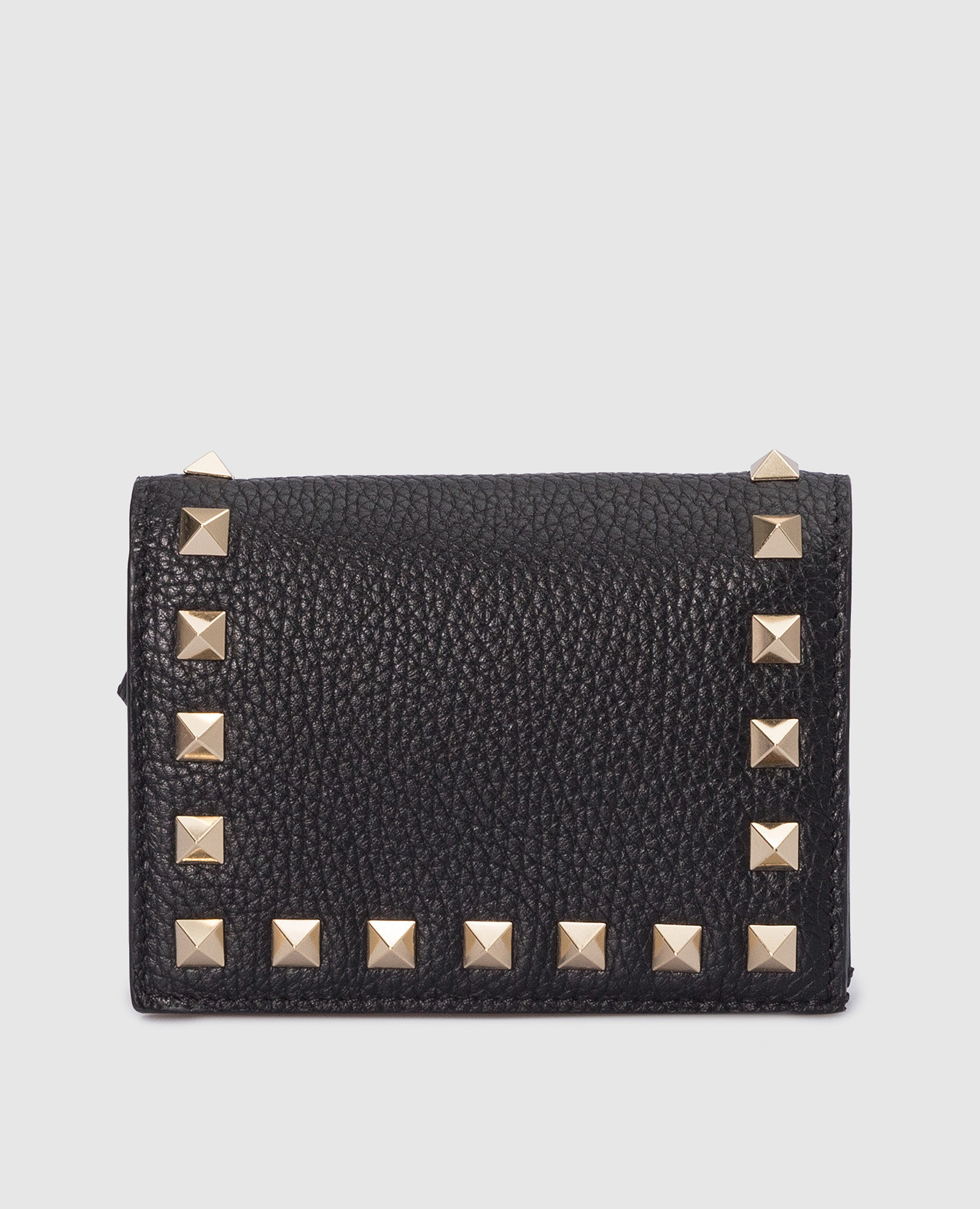

Черный кожаный кошелек Rockstud с логотипом, Кошельки