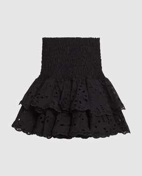 Charo Ruiz Black Noa skirt with broderie embroidery 233400