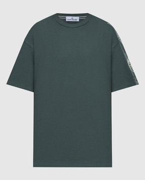 Stone Island Зелена футболка з принтом логотипа 80152RC85