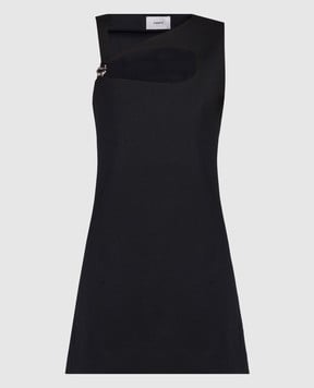 Coperni Чорна сукня міні з фігурним вирізом COPR96111