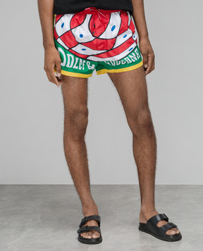 Dolce&Gabbana Шорти для плавання в принт Carretto M4E66TFHMS9