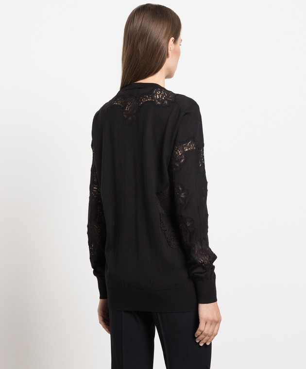 Dolce&Gabbana Black jumper with lace FQ033KF78AI image 4