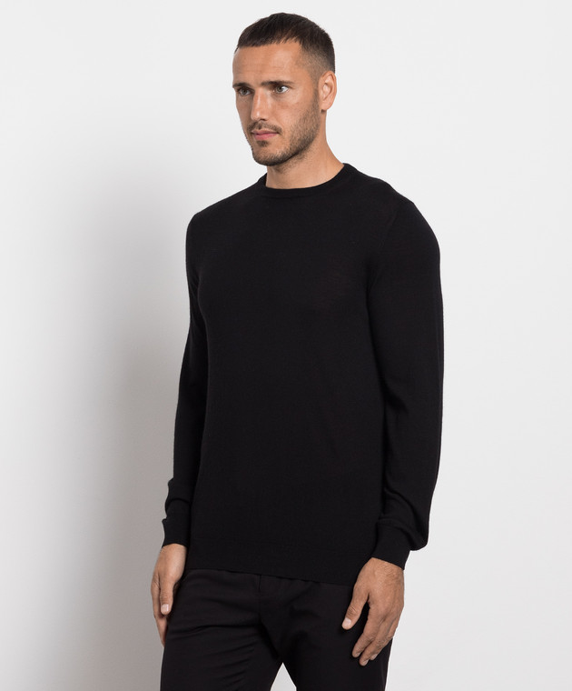 Cashmere&Whiskey Black wool, silk and cashmere jumper MU8191318410R image 3