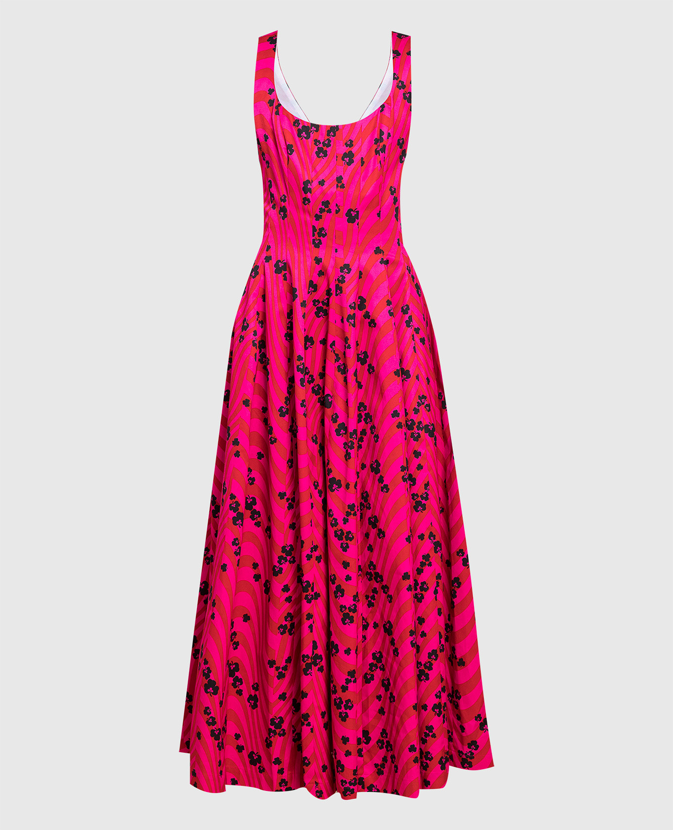 

Малиновое платье в цветочный принт, Розовый, Повседневные платья