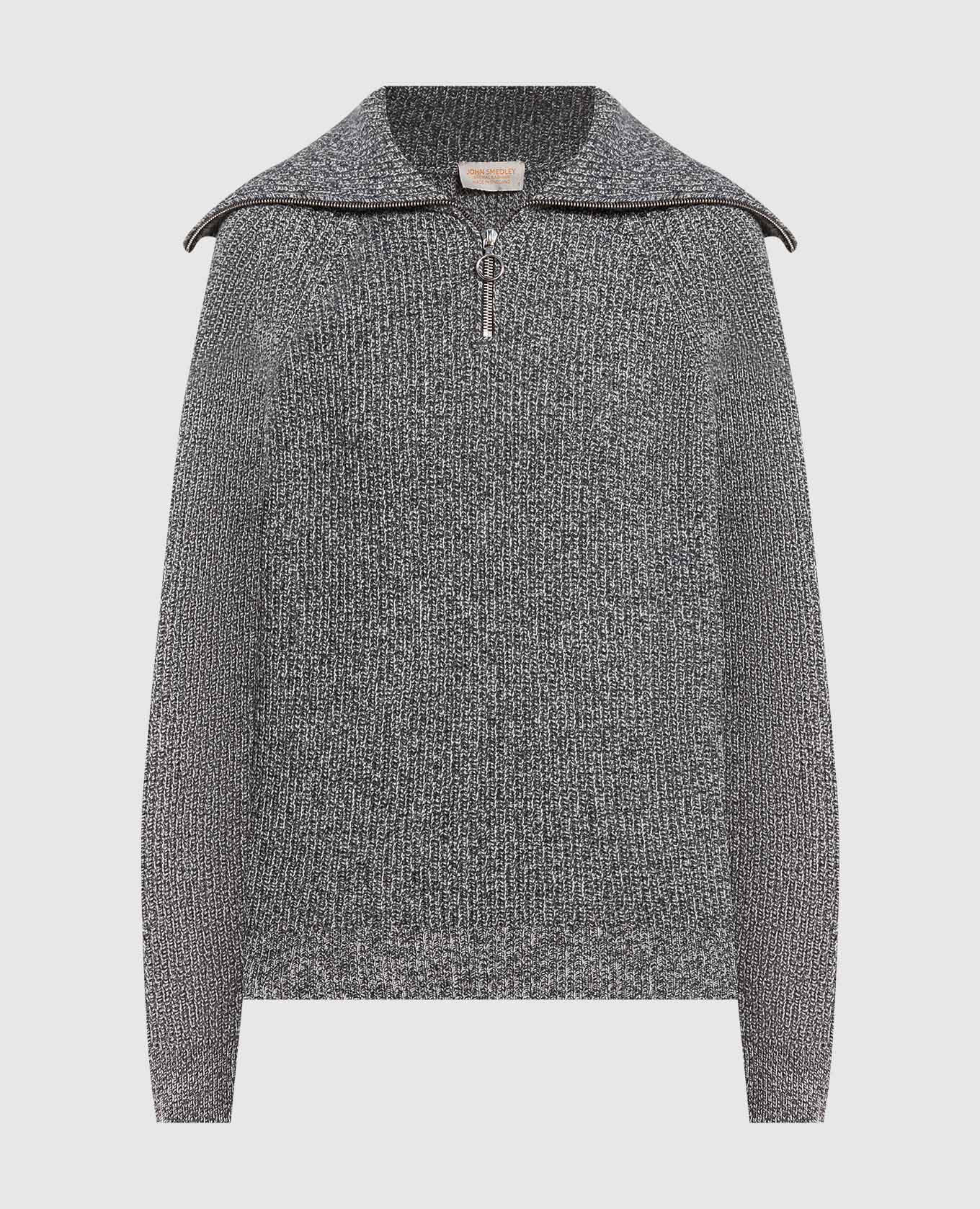 Ladley gray wool and cashmere sweater