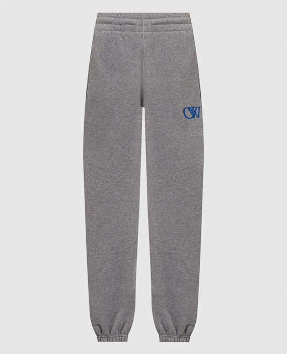Gray joggers with OW logo embroidery