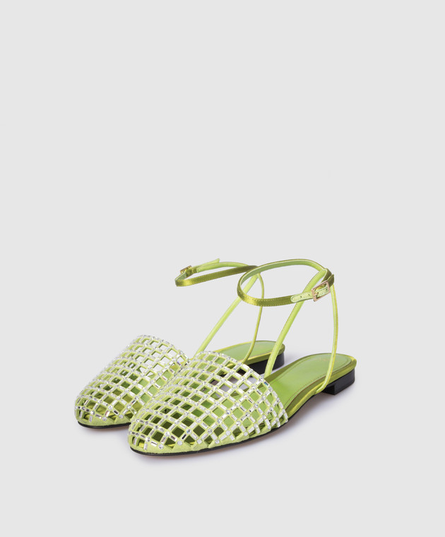 Alevi Milano Зелені шовкові сандалі BETTY L22WC00350222 зображення 2