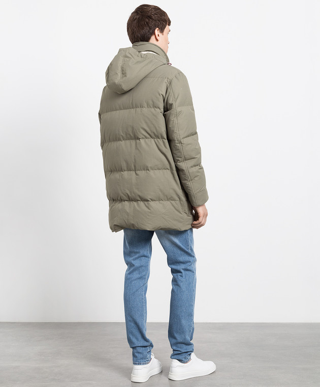 Brunello Cucinelli Пуховик кольору хакі MQ4201824 зображення 4