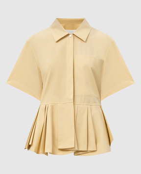 Jil Sander Желтая блуза с защипами JSPU601755WU245200