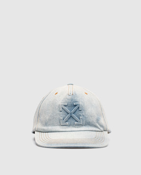 Off-White Голубая кепка с фактурным логотипом OMLB041S23DEN003