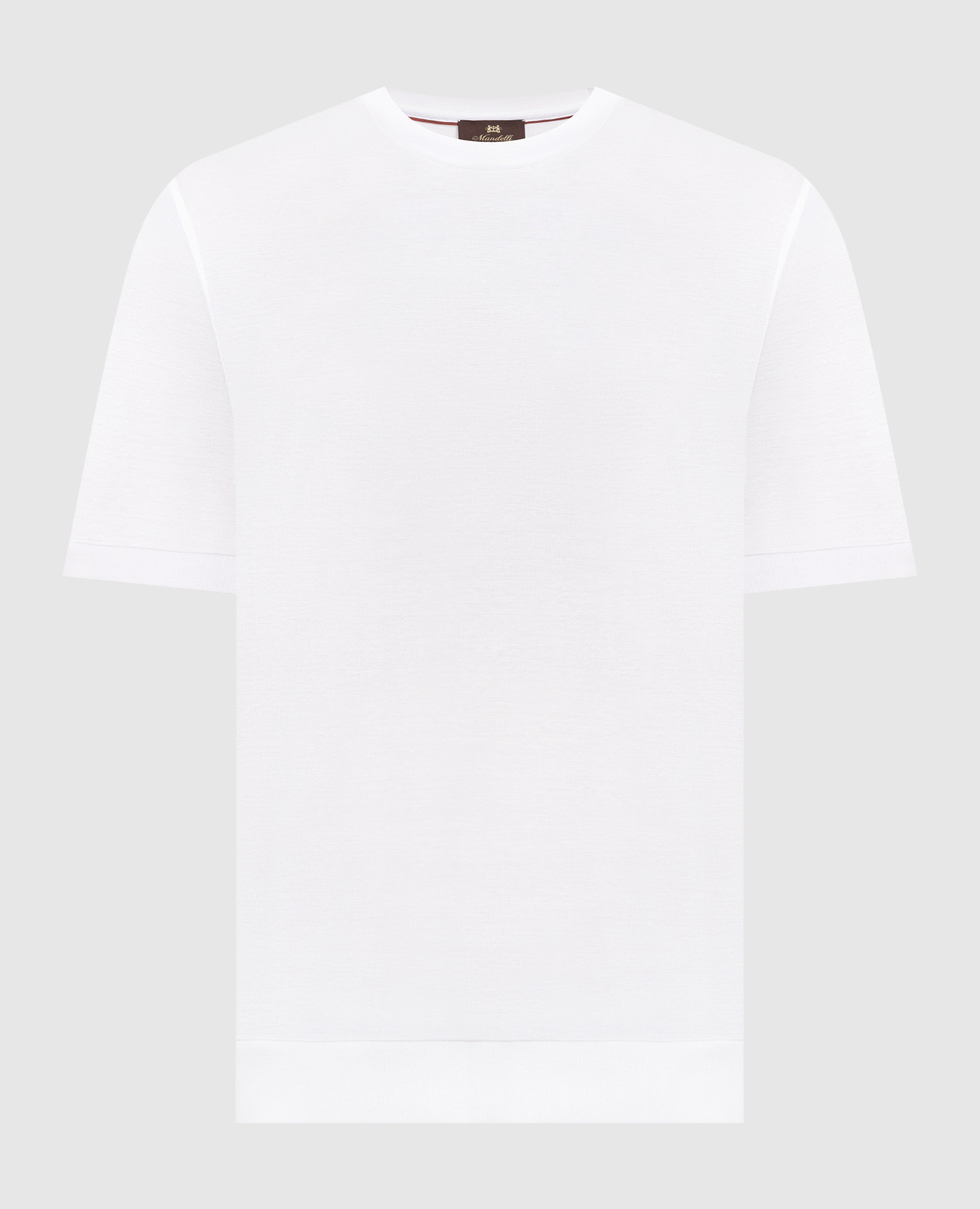 White t-shirt with logo embroidery