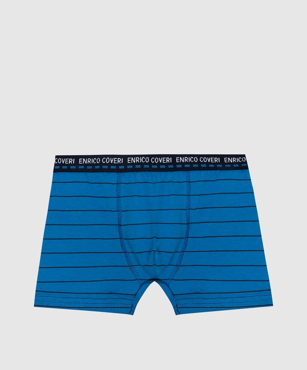 RiminiVeste Enrico Coveri blue striped boxer briefs for children EB4116