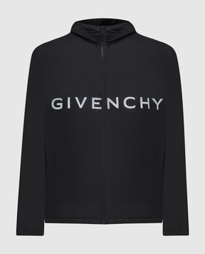 Givenchy Черная ветровка с логотипом BM011313YT