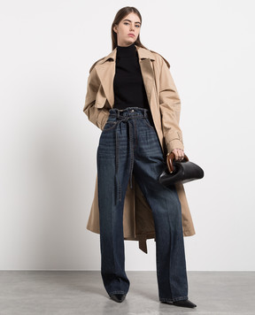 Max Mara Sportmax Синие джинсы RAGNO с двойной конструкцией RAGNO